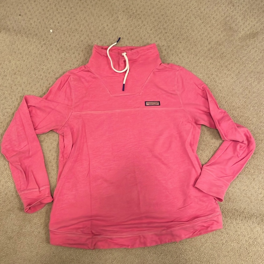 Vineyard vines hot pink cowl neck sweatshirt